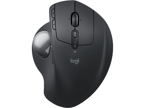 Ratón inalámbrico - Logitech MX Ergo S, 2048 ppp, Bluetooth-USB, Botones personalizables, DPI ajustable, Easy-Switch, Carga rápida, Ergonómico, Negro