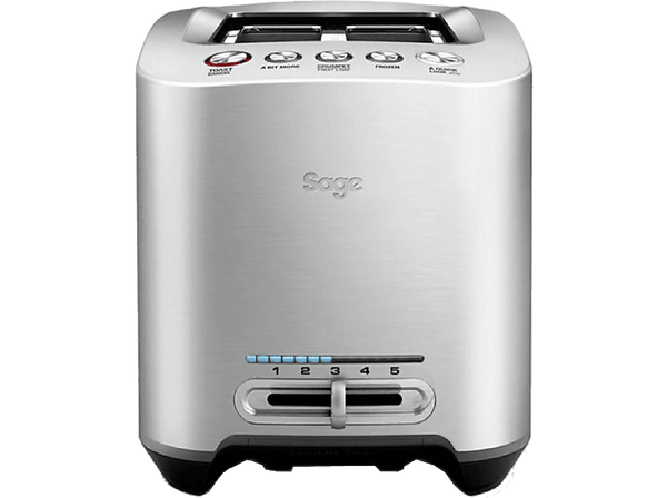 Tostadora - Sage STA825BAL2EEU1, 1000 W, 2 Ranuras, 5 Niveles de Tostado, Acero Inoxidable
