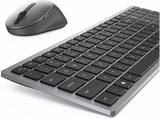 Pack Teclado + Ratón - Dell KM7120W, Inalámbrico, Pilas AA, Bluetooth, 36 meses Autonomía, Gris titanio