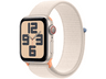 APPLE Watch SE (2023), GPS+CELL, 40 mm, Caja de aluminio blanco estrella, Vidrio delantero Ion-X, Correa Sport Loop blanco estrella