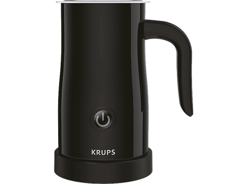 Espumador de leche - Krups XL1008, Interior acero inoxidable, Base giratoria 360º, Negro
