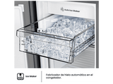 Frigorífico americano - Hisense RQ5P470SYID, Total No Frost, 178.5 cm, 483 l, Wi-Fi, Inverter, Inox