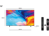 TV LED 75 - TCL 75P635, LCD, 4K HDR TV, Google TV, Control por voz, Smart TV, Dolby Audio, HDR10, Negro
