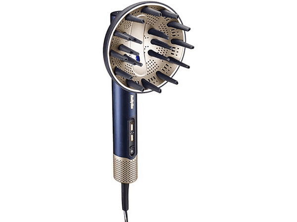 Accesorio secador - Difusor BaByliss ACAS6550, Compatible con Air Wand, Placa de Cerámica, 18 Puntas, Azul Black Iris
