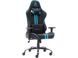 Silla gaming - Newskill Kitsune V2, Cojines cervical y lumbar, Reclinable 180º, Hasta 136 kg, Azul