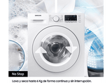 Lavadora secadora - Samsung WD80T4046EE/EC, 8 kg/5 kg, 1400 rpm, EcoBubble™, Programas de vapor, Blanco