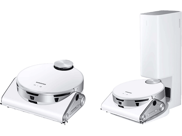 Robot aspirador - Samsung Jet Bot AI+ VR50T95735W/WA, 170 AW, 90 min, 74 dBA, Reconocimiento de objetos, Blanco