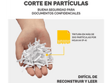 Destructora de papel - Fellowes LX50, Corte en partículas, Negro