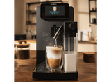 Cafetera superautomática - Cecotec Cremmaet Latte, 19 bar, 1300W, Depósito de leche 400ml, Depósito de agua 1.1L, Display táctil, Molinillo, Negro