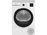 Secadora bomba de calor - Beko BM3T39220WB, 9 kg, 15 Programas, Optisense, Blanco