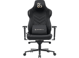 Silla gaming - Newskill Banshee Professional, Reposabrazos 4D, Peso máximo 150 kg, Cojín cervical y lumbar, Reclinable 180º, Negro y dorado