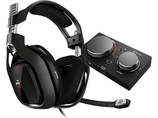 Auriculares gaming - Astro A40 TR + MixAmp Pro TR, De diadema, Con cable, Multiplataforma, Micrófono, Negro