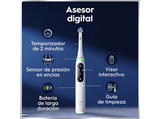 Cepillo eléctrico - Oral-B iO 6s, Pack doble, 5 modos, Seguimiento con app, Pantalla interactiva, Sensor de presión, Estuche de viaje, Blanco y rosa