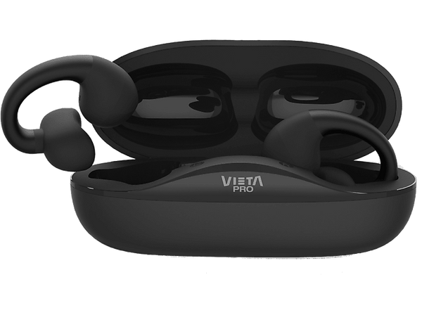 Auriculares conducción de aire - Vieta Open,  15h Autonomía, Bluetooth, IPX4, Panel táctil, Micrófono, Negro