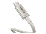 Cable USB-C - Baseus TITANIUM ALLOY, Carga rápida, Tipo C a Tipo C, Alta resistencia, 100 cm, Universal, 100 W, Dorado Galaxy