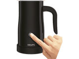 Espumador de leche - Krups XL1008, Interior acero inoxidable, Base giratoria 360º, Negro