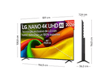 TV LED 85 - LG 85NU850B6LA, UHD 4K, Procesador Inteligente α7 AI Processor 4K Gen9, Smart TV, DVB-T2 (H.265), Negro