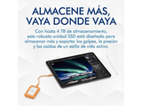 Disco duro SSD externo - Lacie Rugged Mini, 4TB, USB-C, 2.5, Naranja