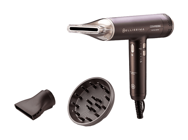Secador - Bellissima Ceramisonic, 1700 W, 3 Niveles Temperatura, 3 Niveles Ventilador, Difusor incluido, Tecnología Ion Ceramic, Deep Brown-Rose Nude