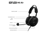 Auriculares gaming - Sony Inzone H6 Air, Micrófono con Brazo Desmontable, 360 Spatial Sound, Carcasa abierta, Cable, Ultraligero, PC/PS5, Negro
