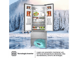 Frigorífico combi - Hisense RF632N4AIC1, Total No Frost, 201.3 cm, 485 L, Metal Tech Cooling, Multi Air-Flow, Inox