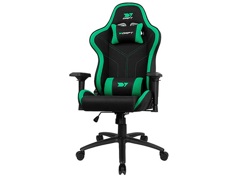 Silla gaming - Drift gaming DR110,Tela, Reposabrazos 4D, Alta transpiración, Hasta 150 kg, Verde