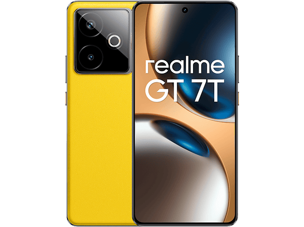 Móvil - realme GT7T, Amarillo, 512 GB, 12 GB RAM, 6.8" LTPS 2.5D, Dimensity 8400MAX, 7000 mAh