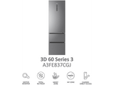 Frigorífico combi - Haier 3D 60 Series 3 A3FE837CGJ, No Frost, 200.5 cm, 348 l, Motor Inverter, Cajones Direct Access,  Inox