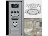 Microondas con grill integrable - Hisense BIM320G41X, 1000 W, 5 niveles, Auto-Limpieza, 20 l, Inox
