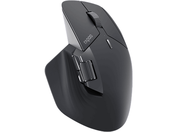 Ratón - Rapoo MT760LW, Inalámbrica, 2,4 GHz o Bluetooth, 4000 dpi, 10 Botones, Botones Programables, Negro