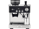 Cafetera express - Breville Barista Signature, 15 bar, 2 Tazas, 1600W, Café en grano, Inox/Negro