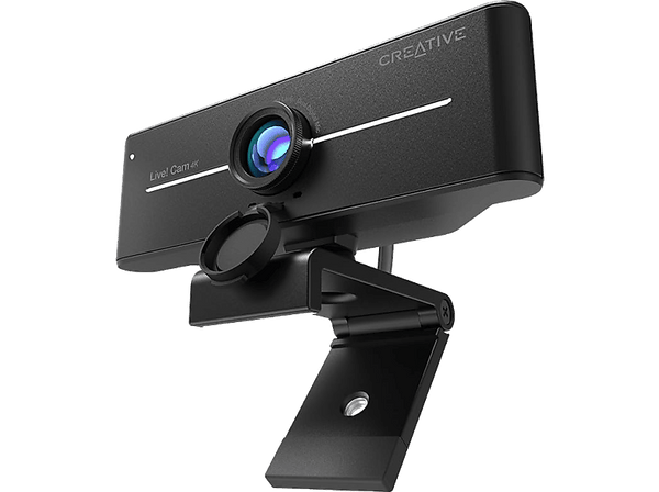 Webcam - Creative Cam Sync, 4Km UHD, Gran angular, Micrófonos integrados, Negro