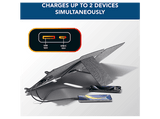 Cargador - CellularLine CARGADOR SOLAR PORTÁTIL, Con paneles solares, Universal, 20W, Tecnología ETFE, Resistencia extrema, Carga simultánea