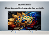 TV QLED 98 - TCL 98C655, UHD 4K, Quad Core, Smart TV, Google TV, Game Master 3.0, 144 Hz, Dolby Atmos, Brushed titanium metal front
