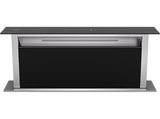 Campana decorativa - Haier I-Design HADD9SS6B, 4 Velocidades, 605 m3/h, Downdraft, 90 cm, Negro
