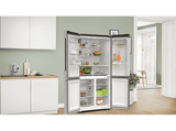 Frigorífico americano - Bosch KFN96VPEA, No Frost, 183 cm, 605 l, Sistema MultiAir Flow, Capacidad XXL ancho especial 90 cm, Acero Inox