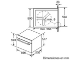 Horno - Bosch Serie 6 VBD5780S0, Multifunción, 112L, 90cm, 10 funciones, LCD, Clase A+, Pirolítico, Negro
