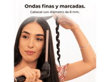 Rizador - Cecotec Surfcare MultiWaves Elite, 5 cabezales, Temperatura regulable, Codo de 90º, Guante térmico y estuche, Negro