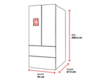 Frigorífico americano - Haier FD 70 Series 7 HFW7720EWMP,  No Frost, 200.6 cm, 477 l, Daylight LED, Wi-Fi, Inox