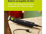 Barbero -  Philips One Blade Pro QP6552/15, maquinilla de afeitar cara y cuerpo, cuchilla 360, uso en seco y mojado, 20 longitudes,  autonomía 120 min