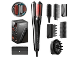 Secador - Cecotec AirLisse 6in1 iTwerk Platinum, Infrarrojos, Placas vibratorias, Función plasma, 3 modos, 6 accesorios, Platinum