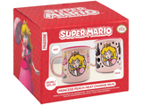 Taza - Sherwood Super Mario: Princesa Peach, Efecto térmico, 350 ml, 9.5 cm, Rosa