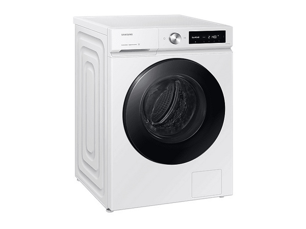 Lavadora carga frontal - Samsung WW90DG5G34AEEC, 9 kg, 1400 rpm, 12 programas, Autodosificación, AI EcoBubble™, AI Wash, fondo reducido, Blanco