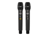 Micrófono - Vieta Party Mic Duo 2, 20 - 20000 Hz, 12h Autonomía, USB-C, Jack 6.5 mm, Negro