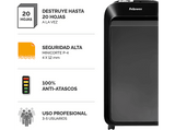Destructora de papel - Fellowes  LX220, Minicorte 4X12 MM, Negro
