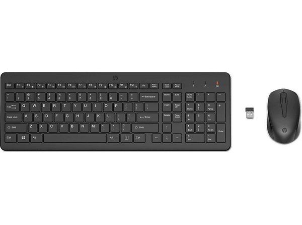 Pack Teclado + Ratón - HP Combo de teclado y ratón inalámbrico 330, Inalámbrico, Bluetooth, 1600 PPP, Negro