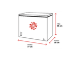 Congelador horizontal - Midea MDRC284FZE01, 198L, 85 cm Altura, Inverter, Temperatura Regulable, Fast Freezing, Blanco