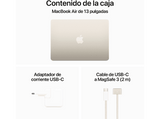 Apple MacBook Air (2024), 13,6 Retina, Chip M3 Apple, CPU de 8 núcleos, GPU de 10 núcleos, 16GB RAM, 2TB de SSD, USB-C 70W, Blanco estrella
