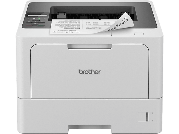Impresora láser - Brother HL-L5210DN, Doble Cara, Diseño Compacto, 48 ppm, Gris