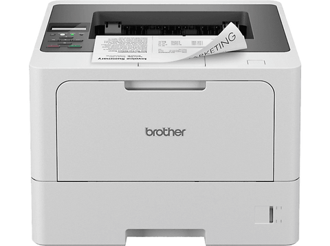 Impresora láser - Brother HL-L5210DN, Doble Cara, Diseño Compacto, 48 ppm, Gris